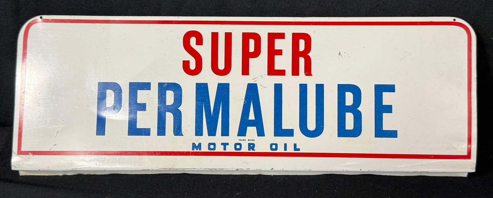 Super Permalube Motor Oil SST Store Display Rack Topper Sign: 18" x 16.5"