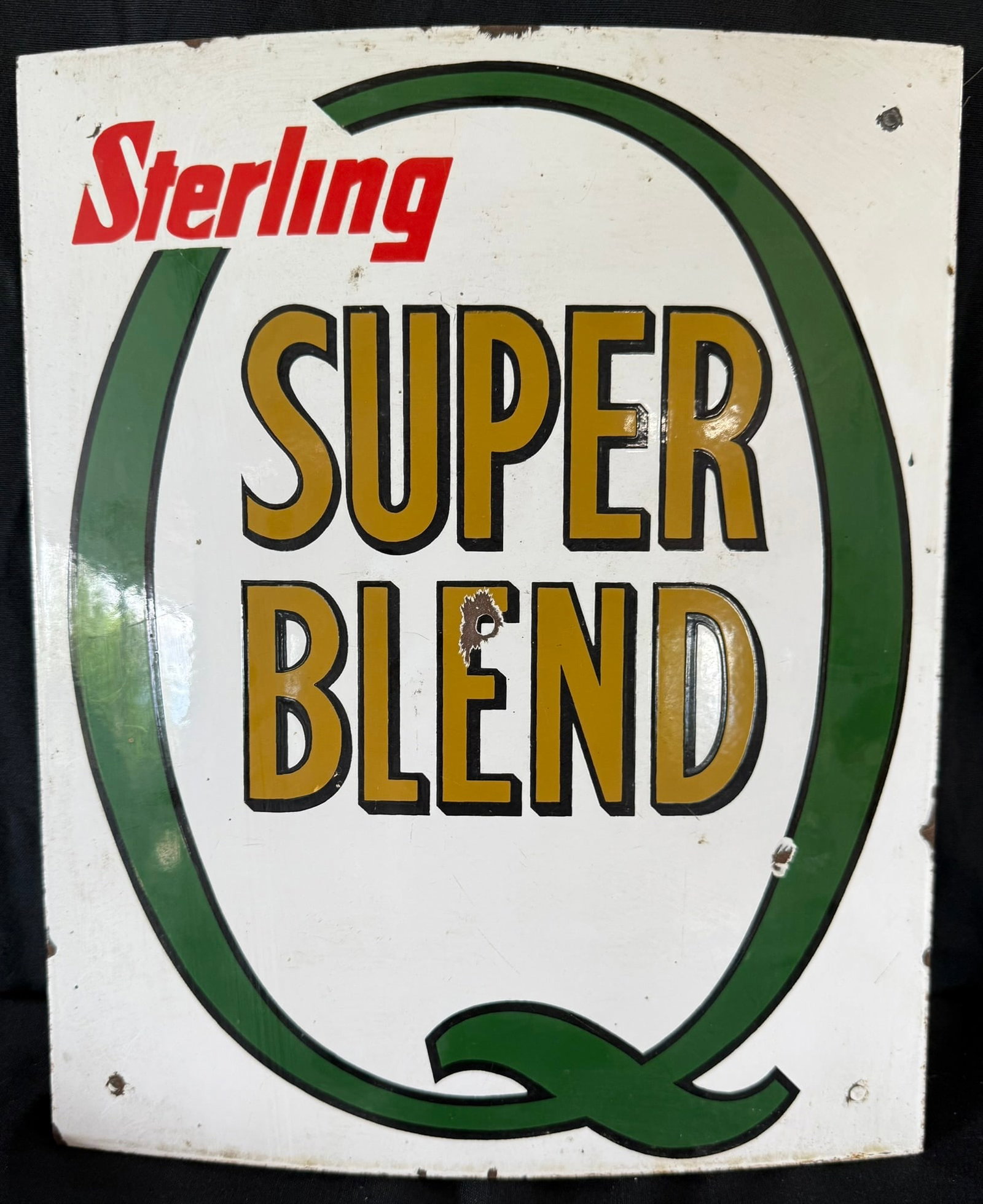Sterling Super Blend SSP Porcelain Gas Pump Plate: 14.5" x 12.25"