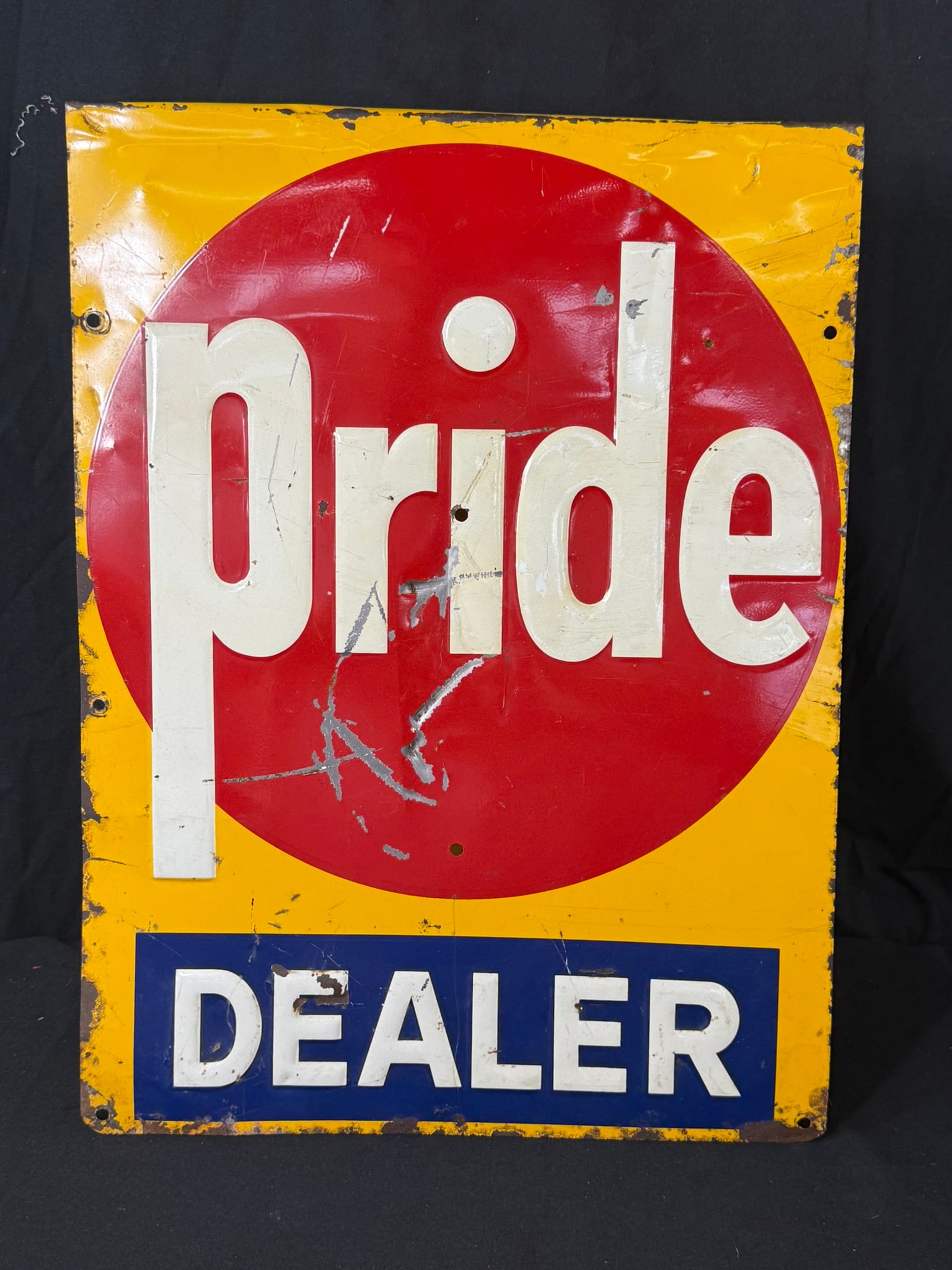 Pride Dealer DST Seed Corn Double Sided Rack Topper Sign: 24" tall x 18" tall x 11" across at base
