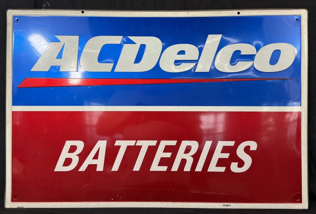 AC Delco Batteries SST Self Framed Embossed Advertising Sign (1 of 8)