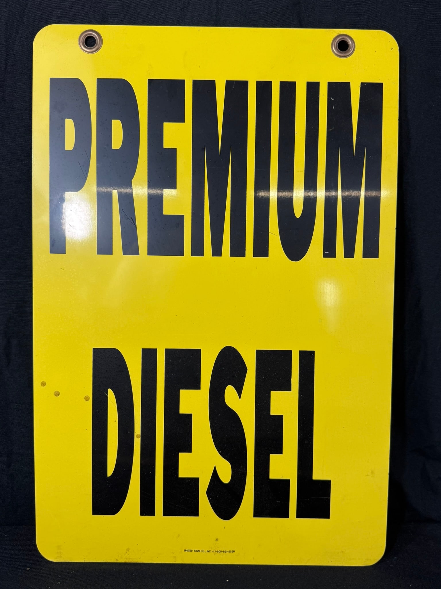 Premium Diesel DST Painted Metal Gas Service Station Sign: 24" x 16"