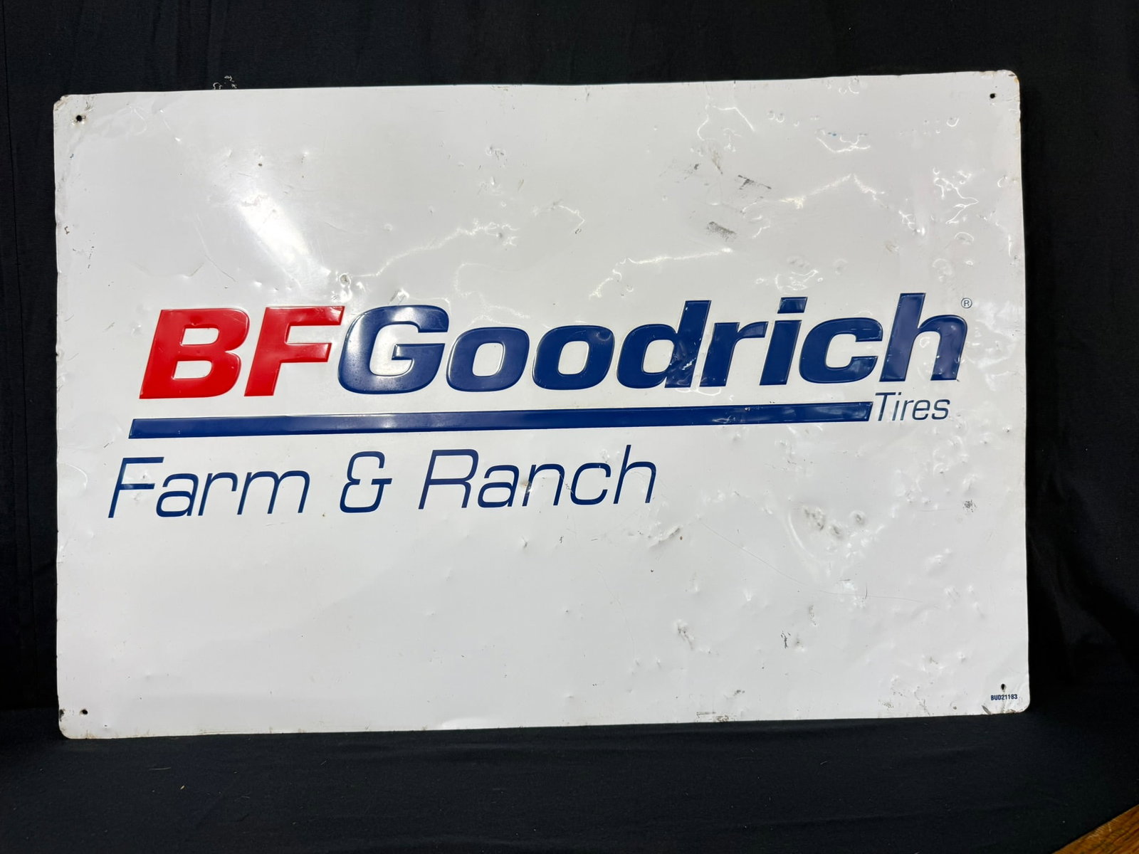 BF Goodrich Farm & Ranch SST Painted Metal Advertising Sign: Measures 36" x 24"