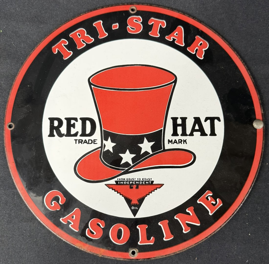 Tri-Star Gasoline Red Hat Independent Oil SSP Pump Plate (1 of 6)