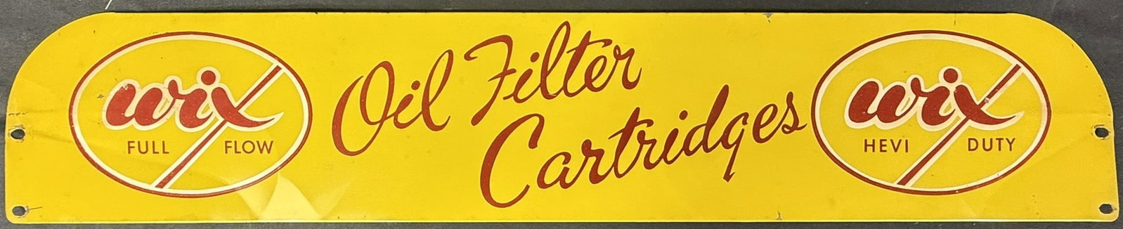 Wix Full Flow Hevi Duty Oil Filter Cartridges SST Tin Sign: 30.75" x 5.75"