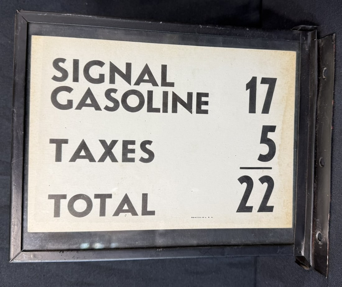 Signal Regular Ethyl Gasoline Pump Price Cardstock Signs: Roughly 10" x 8"