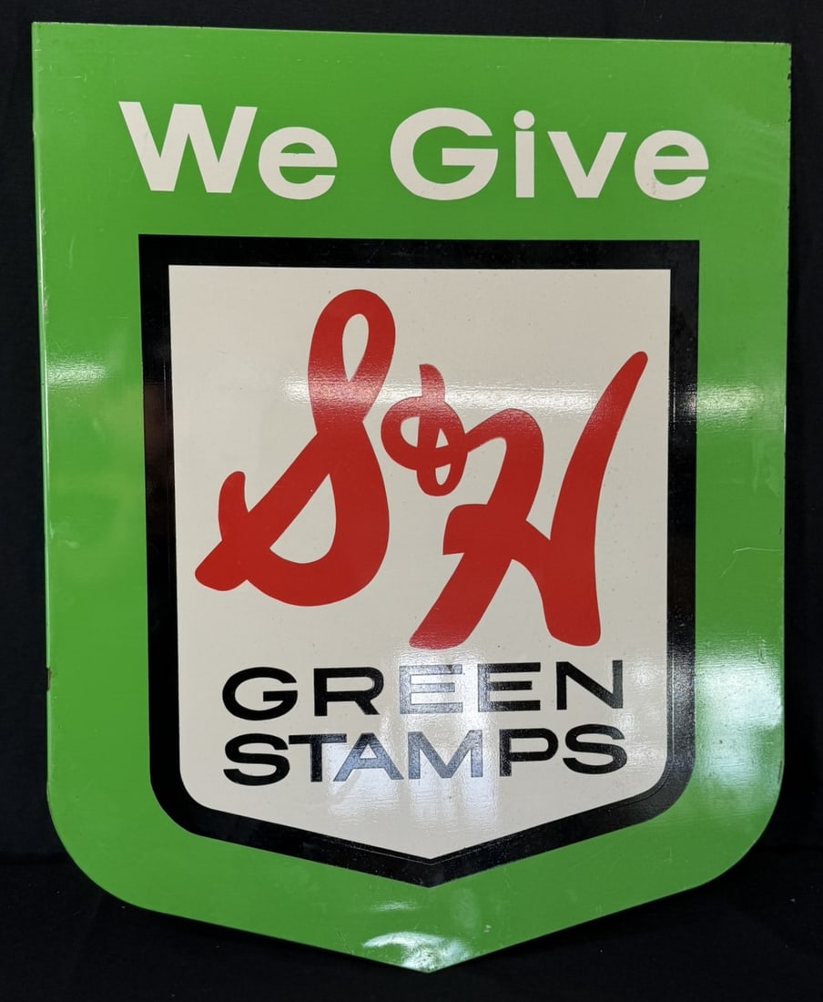 We Give S&H Green Stamps DST Painted Metal Flange Sign: 19" x 23.5"