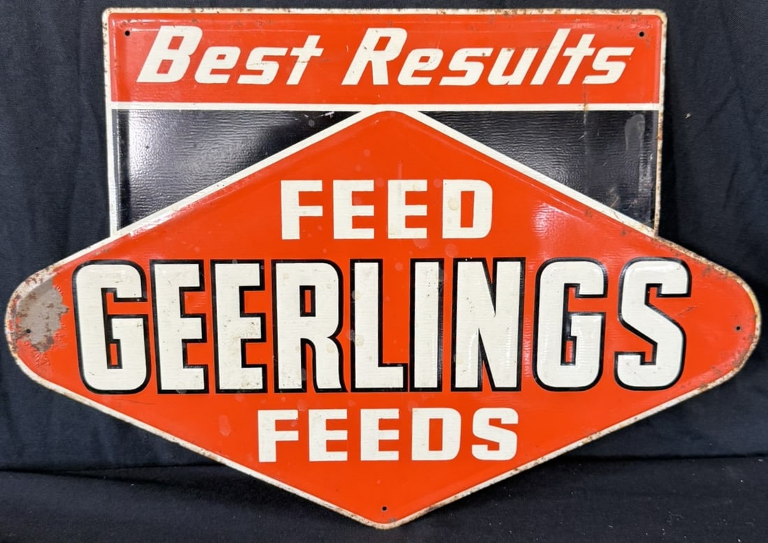 Feed Geerlings Feeds Best Results SST Tin Metal Farm Sign: 20" x 14"
