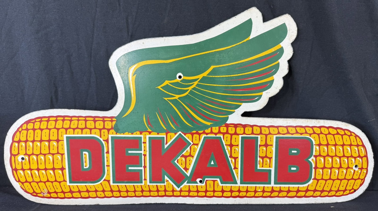 Dekalb Single Sided Painted Masonite Corn Farm Sign (1 of 7)