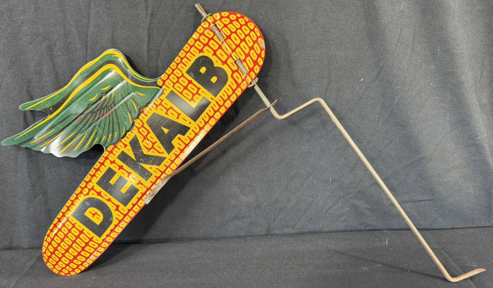 Dekalb DST Painted Metal Tin Weathervane Corn Sign: Corn is about 18" in length - great condition overall