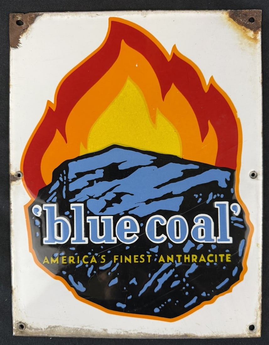Blue Coal America's Finest Anthracite SSP Porcelain Sign: 9.875" x 12.875" roughly
