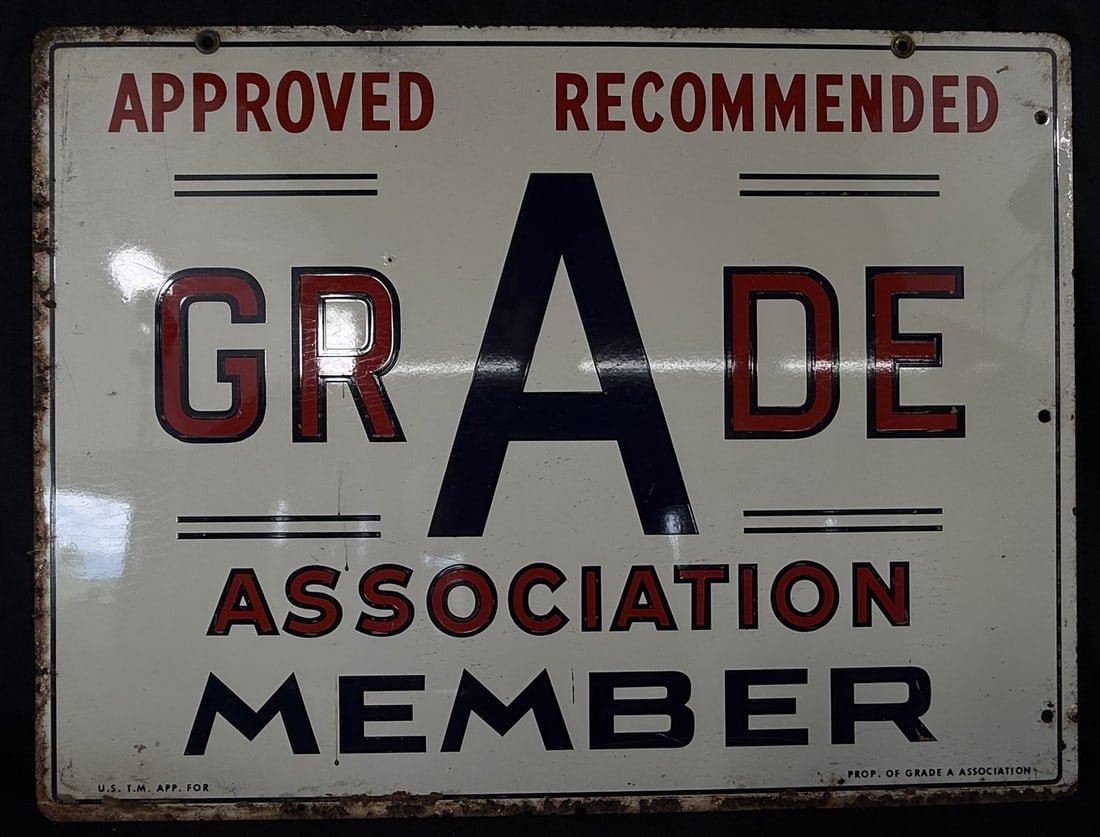 GRADE Association Member DST Painted Metal Farm Sign NOS (1 of 7)