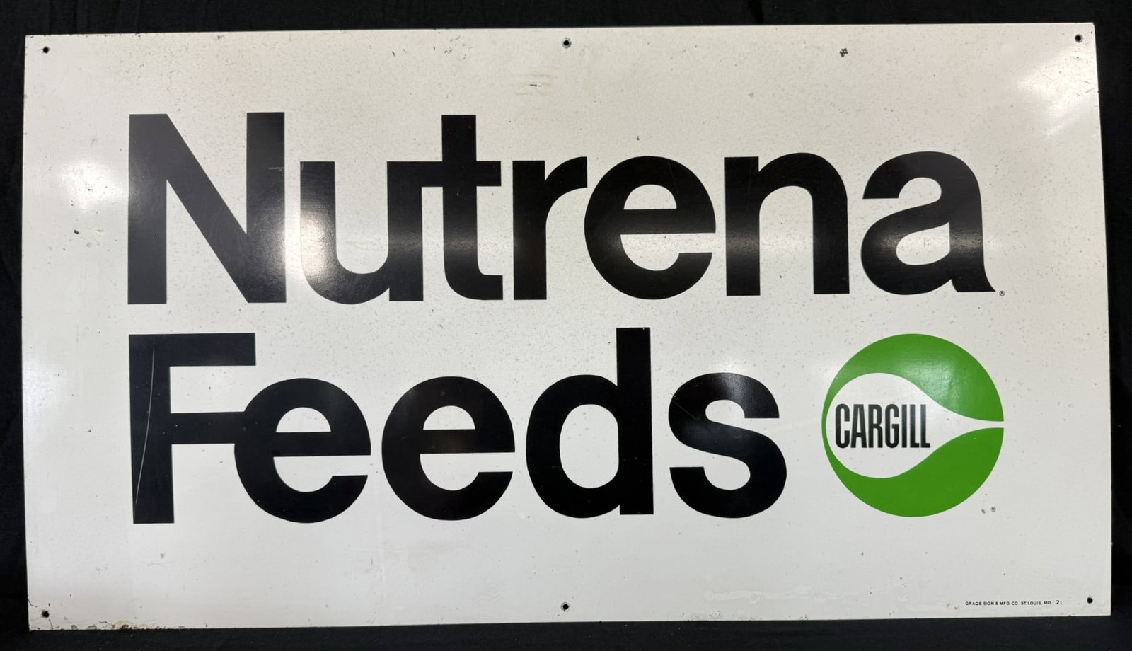 Nutrena Feeds SST Painted Metal Farm Advertising Sign: 36" x 20"