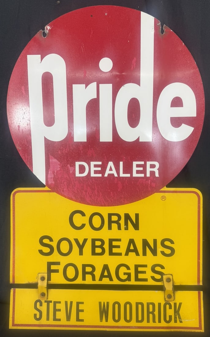 Pride Dealer Corn Soybeans Forages DST Painted Metal Sign: 32" x 20"
