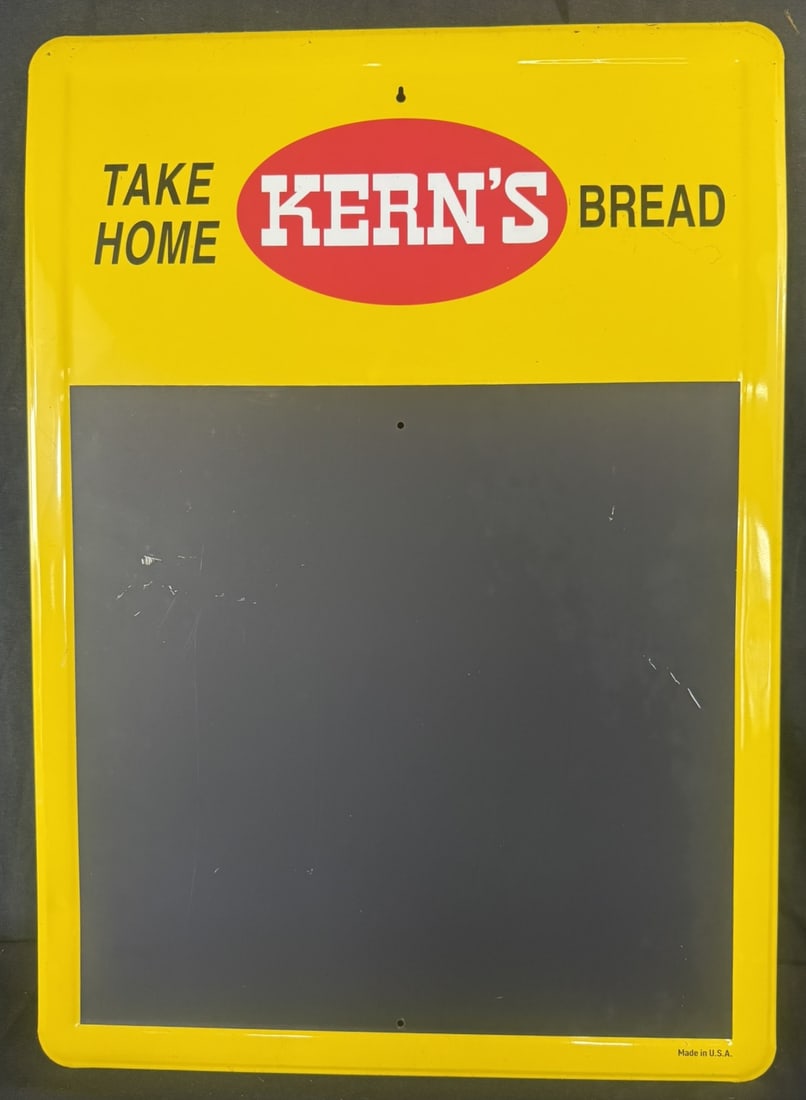 Kern's Take Home Bread SST Painted Metal Chalkboard Sign: 27.5" x 20"