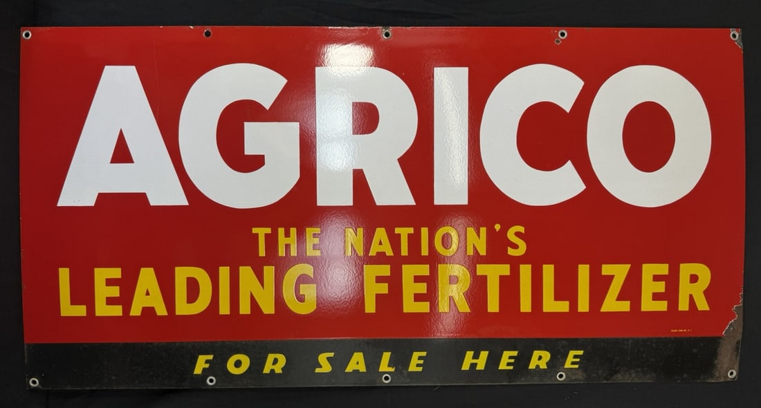 Agrico The Nation's Leading Fertilizer Porcelain Farm Sign (1 of 10)