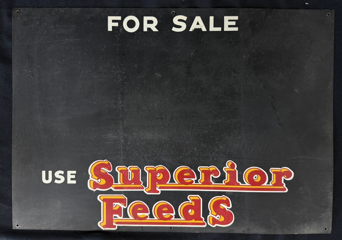 For Sale Use Superior Feeds SST Tin Painted Metal Farm Sign: 19.75" x 13.75" - TAC #060530