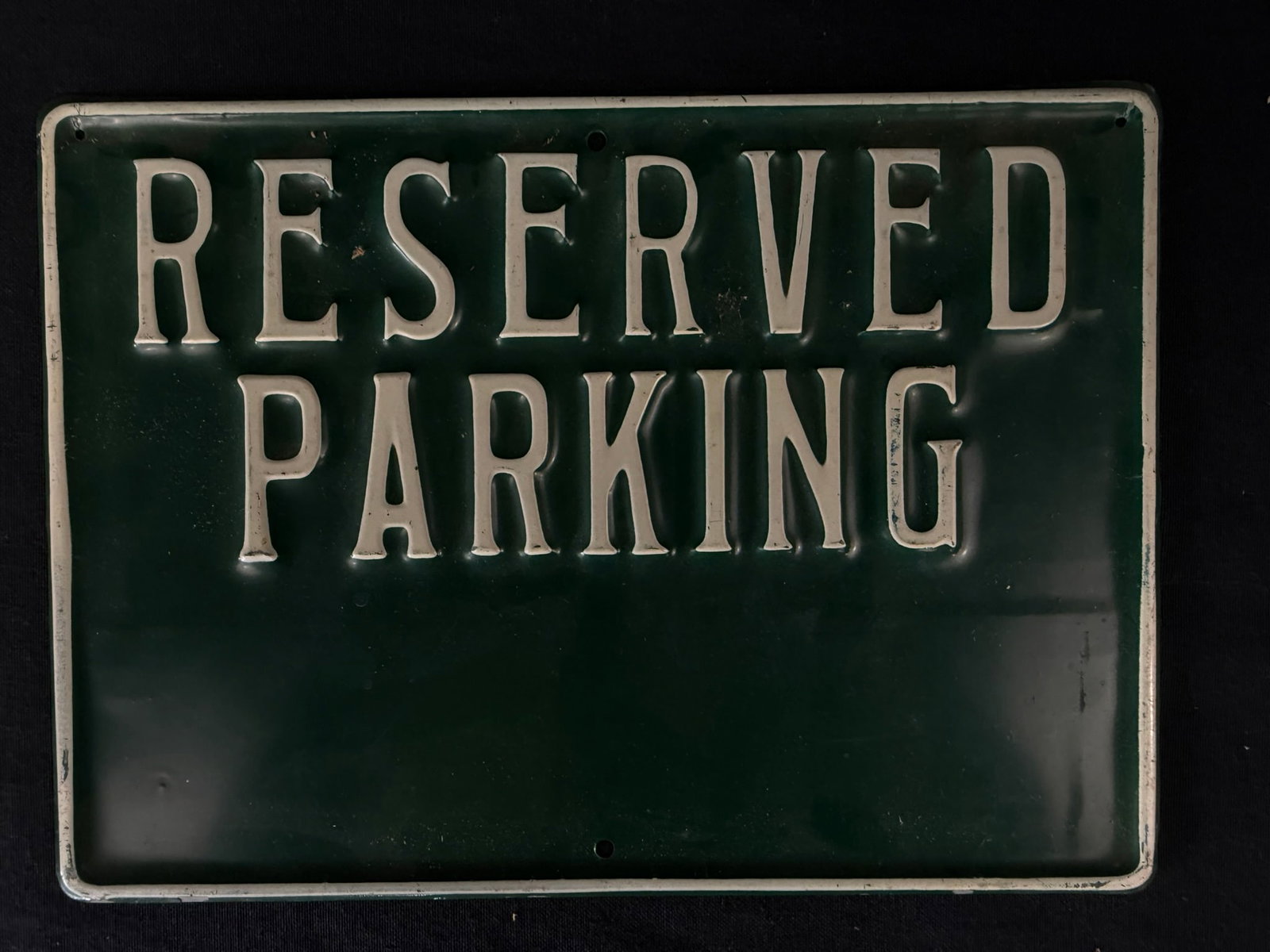 Reserved Parking SST Tin Embossed Store Advertising Sign: 11" x 8"