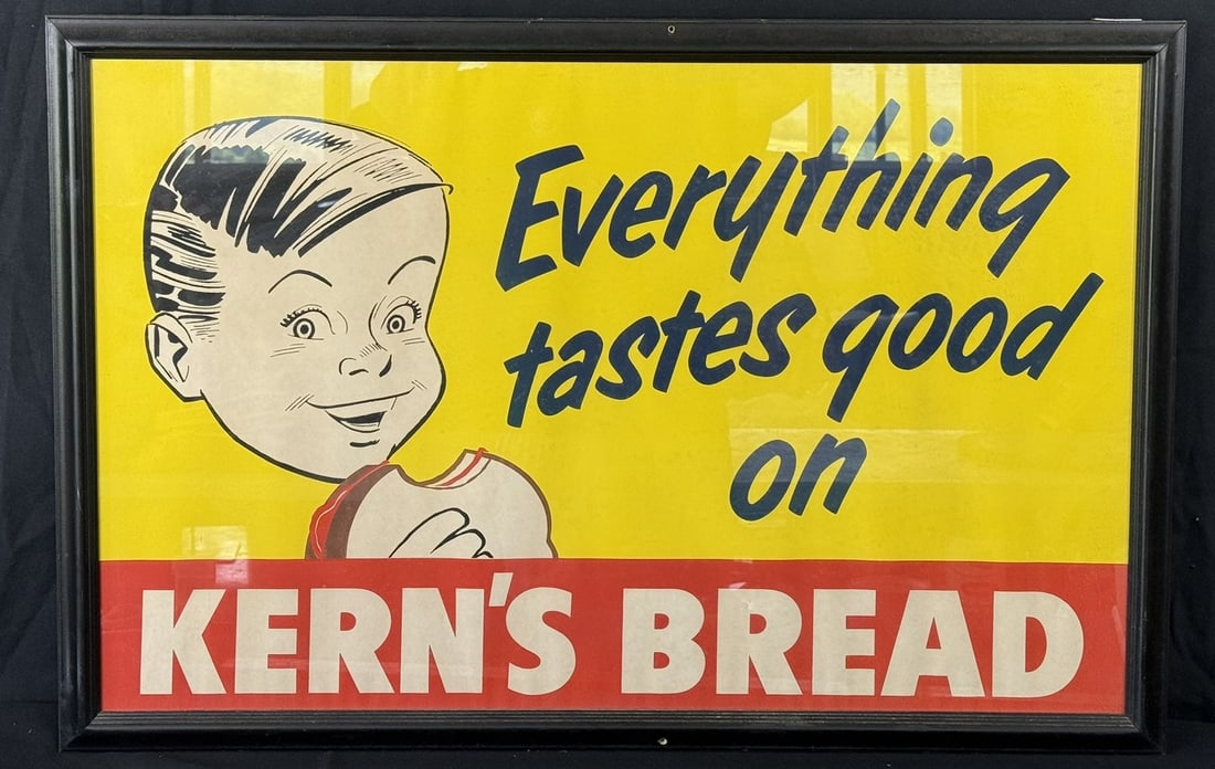 Everything Tastes Good On Kern's Bread Framed Paper Sign (1 of 8)