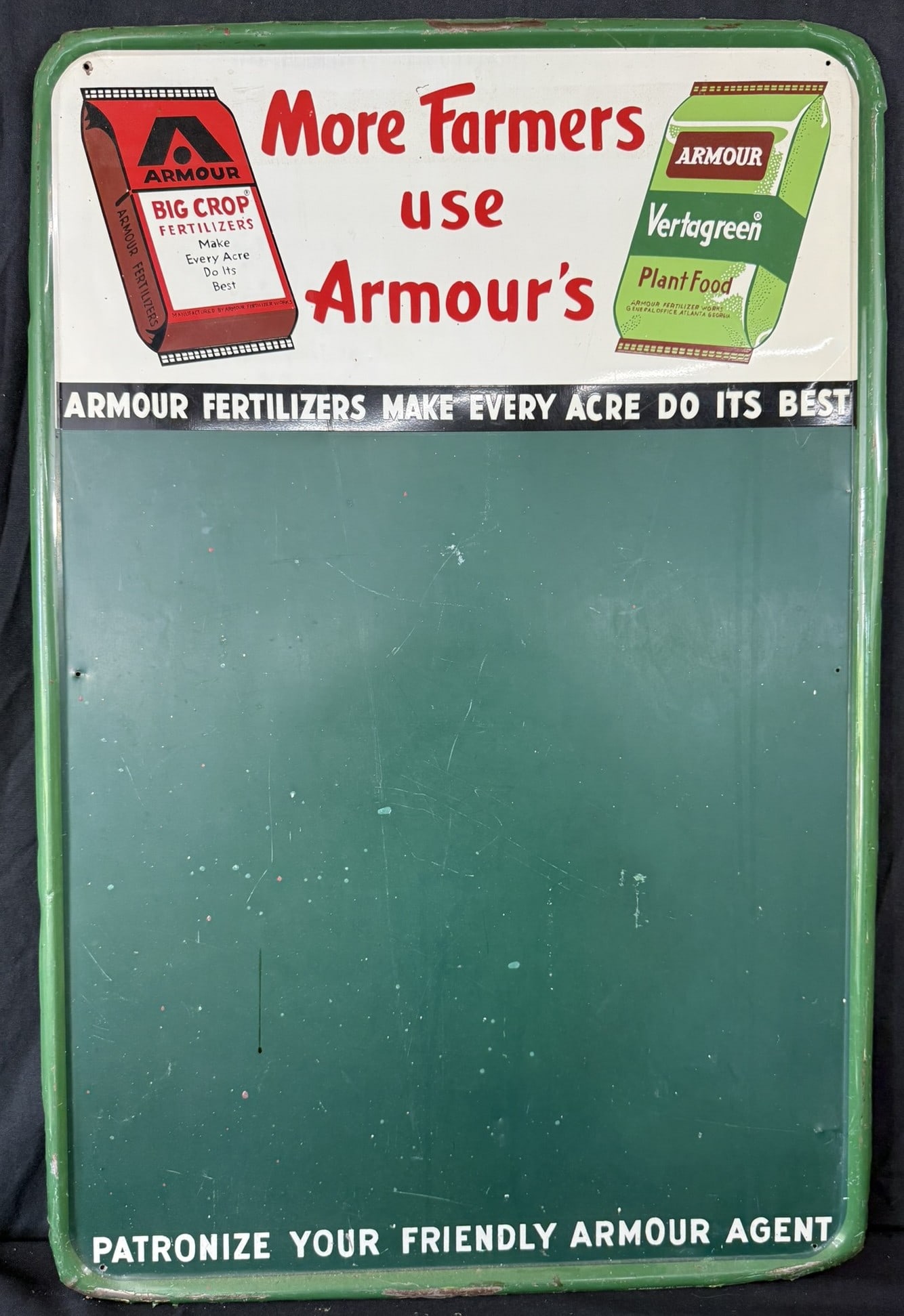 More Farmers Use Armour's SST Painted Metal Chalkboard Sign: 35" x 23"