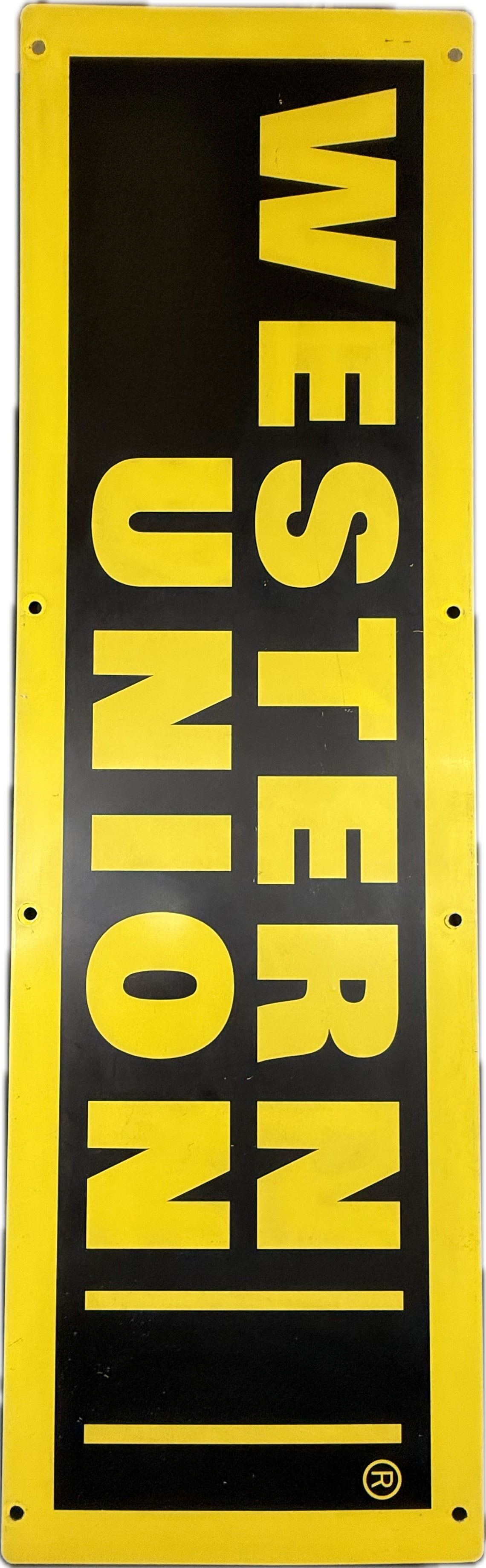 Western Union SST Painted Metal 5' Store Advertising Sign: 60" x 18"