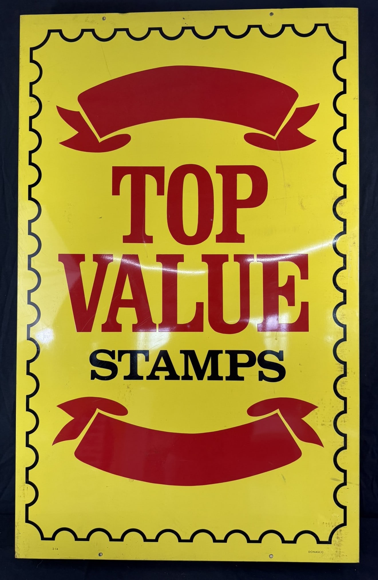 Top Value Stamps SST Tin Large 4' Tall General Store Sign (1 of 8)