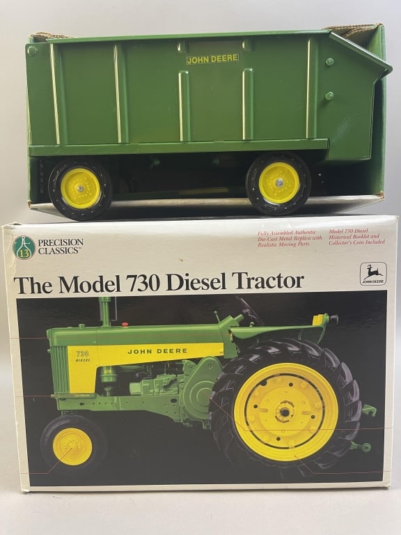 JD Model 730 Diesel Tractor & Chuck Wagon: Please make sure you view all photos and ask any questions you may have! Great original collectible item. This is day 1 of our 2 day one owner auction event. Thanks and have a great day! Holler & Hamm