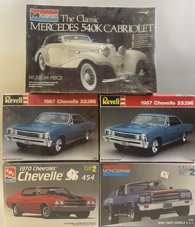 5 Vintage Automobile Model Kits Revell AMT Ertl (1 of 6)