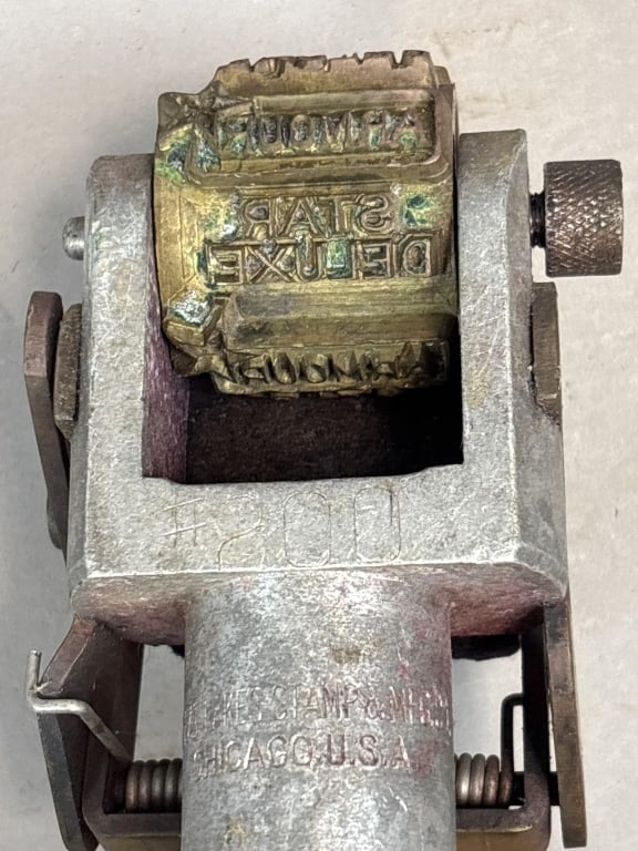 Antique Armour Meat Processing Plant Rolling Stamp - 3
