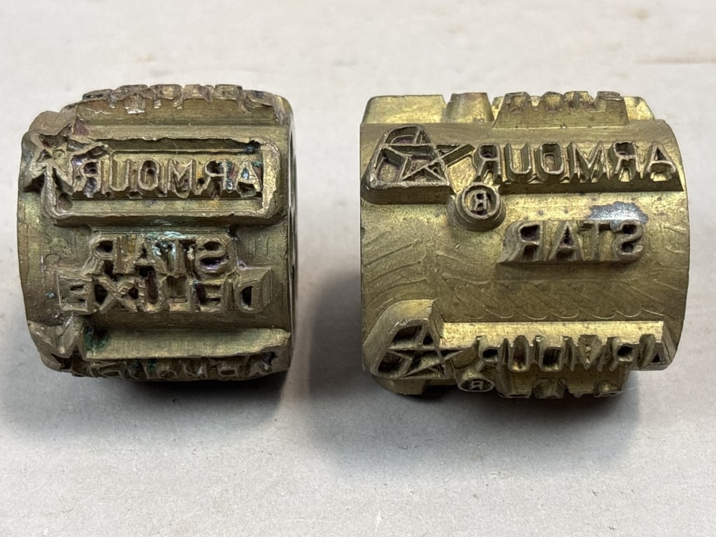 Antique Armour Meat Processing Plant Rolling Stamp - 8