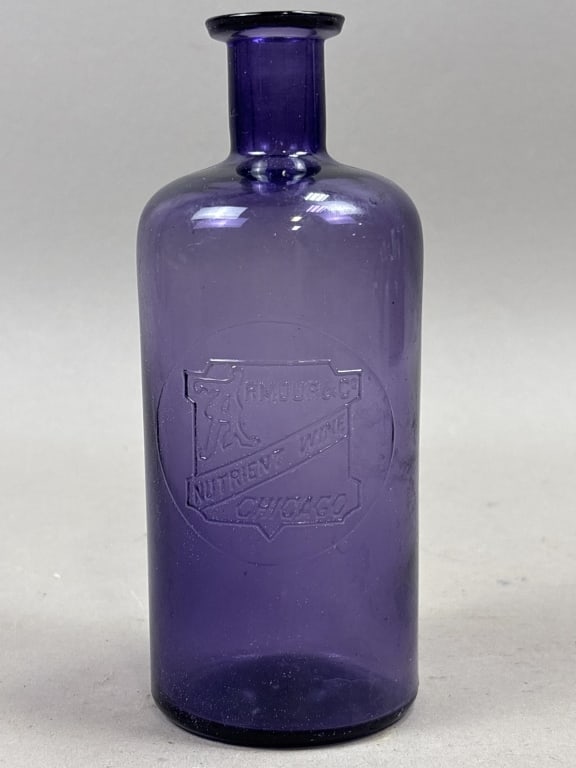 Armour's Nutrient Wine Chicago Purple Glass: Please make sure you view all photos and ask any questions you may have! Great original collectible item. This is day 1 of our 2 day one owner auction event. Thanks and have a great day! Holler &