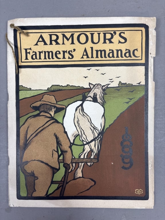 1899 Armour's Farmers Almanac: Please make sure you view all photos and ask any questions you may have! Great original collectible item. This is day 1 of our 2 day one owner auction event. Thanks and have a great day! Holler &