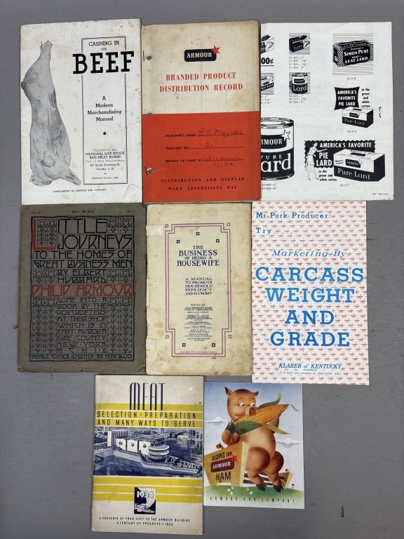 Lot 8 Beef Ham Meat Processing Food Manuals: Please make sure you view all photos and ask any questions you may have! Great original collectible item. This is day 1 of our 2 day one owner auction event. Thanks and have a great day! Holler & Hamm