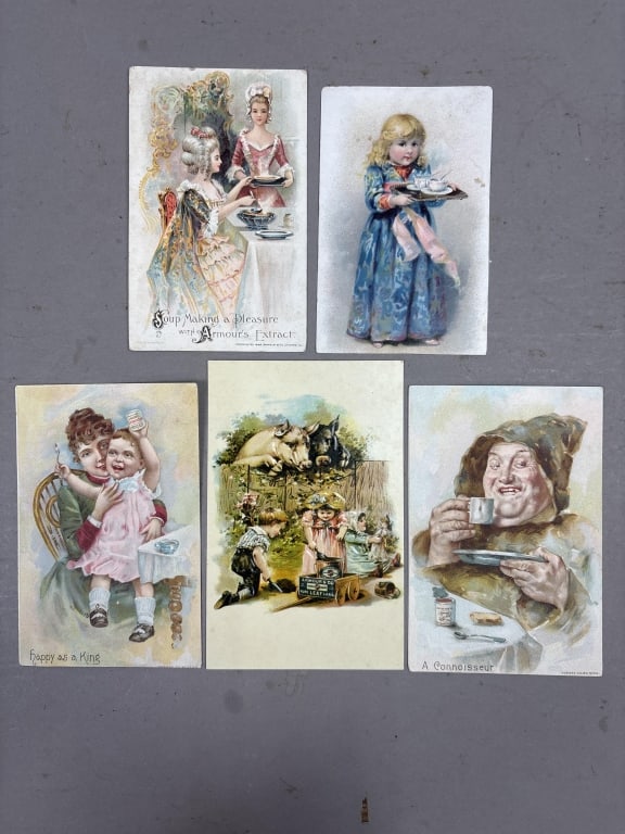 Lot of 5 Armour & Co cards: Please make sure you view all photos and ask any questions you may have! Great original collectible item. This is day 1 of our 2 day one owner auction event. Thanks and have a great day! Holler &
