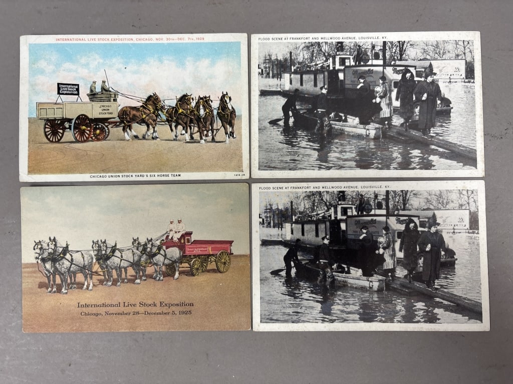 Lot of 4 Post Cards: Please make sure you view all photos and ask any questions you may have! Great original collectible item. This is day 1 of our 2 day one owner auction event. Thanks and have a great day! Holler & Hamm