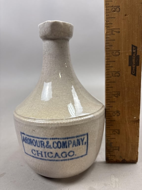 Armour & Co Chicago Stoneware Pitcher - 8