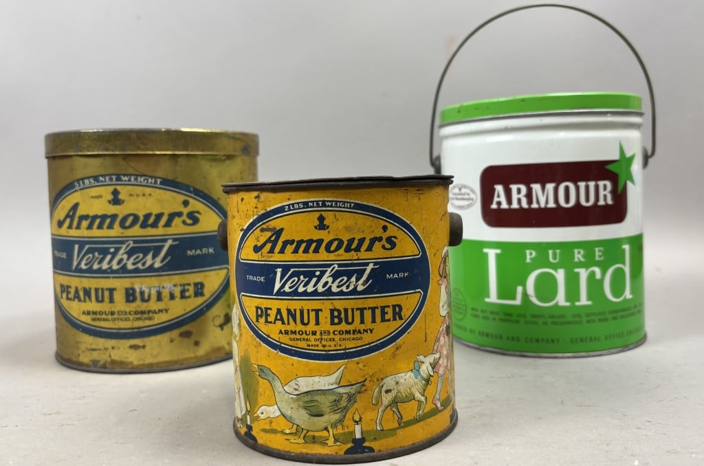 Lot of 3 Armour's 2 4 & 5lb Tin Buckets: Please make sure you view all photos and ask any questions you may have! Great original collectible item. This is day 1 of our 2 day one owner auction event. Thanks and have a great day! Holler & Hamm