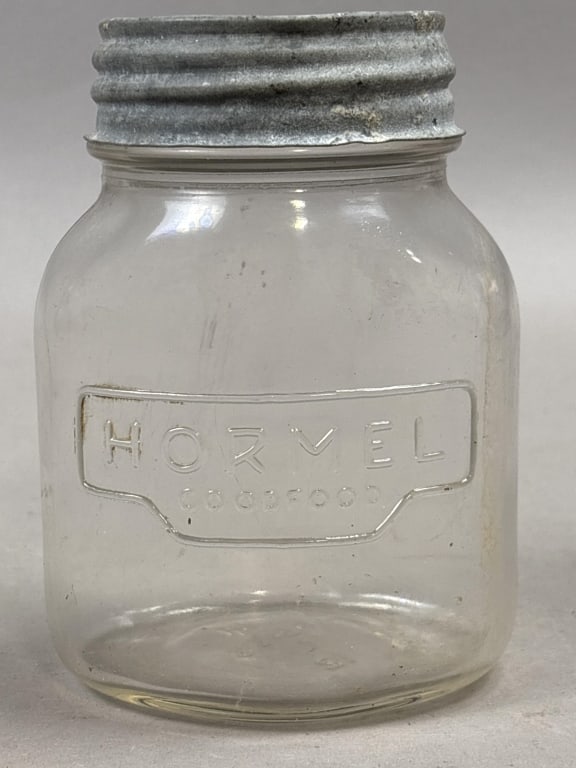 Hormel Good Food Glass Mason Jar: Please make sure you view all photos and ask any questions you may have! Great original collectible item. This is day 1 of our 2 day one owner auction event. Thanks and have a great day! Holler & Hamm