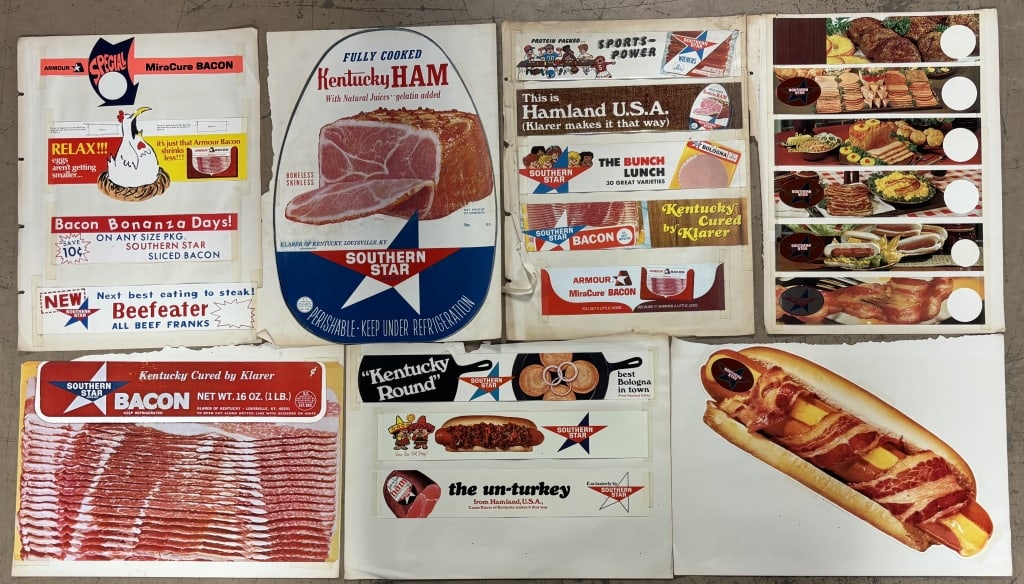 Lot 21 Armour Paper Stock Store Advertising Signs: Please make sure you view all photos and ask any questions you may have! Great original collectible item. This is day 1 of our 2 day one owner auction event. Thanks and have a great day! Holler & Hamm