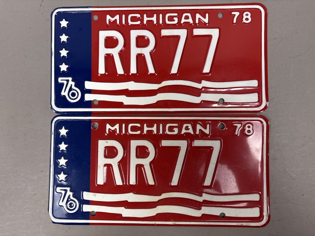 Pair 1977-78 Michigan Rolls Royce Personalized: See all photos as a better idea of condition.