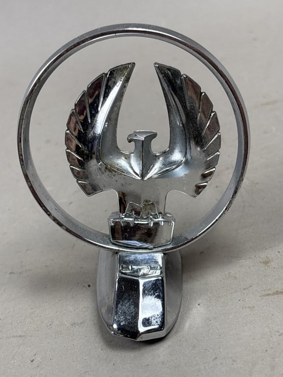 Ca. 60s Chrysler Imperial Hood Ornament w/ Base: See all photos as a better idea of condition.