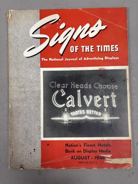 August 1948 Signs of the Times NEON Magazine: See all photos as a better idea of condition.