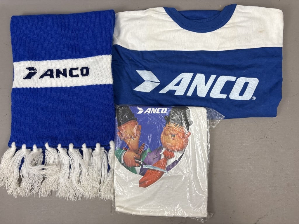Lot 70s ANCO Tee Shirts Winter Scarf Laurel Hardy: See all photos as a better idea of condition.