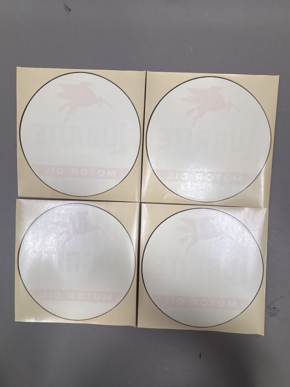 Lot 4 Lubrite Motor Oil Mobil Water Transfer Decal (1 of 5)