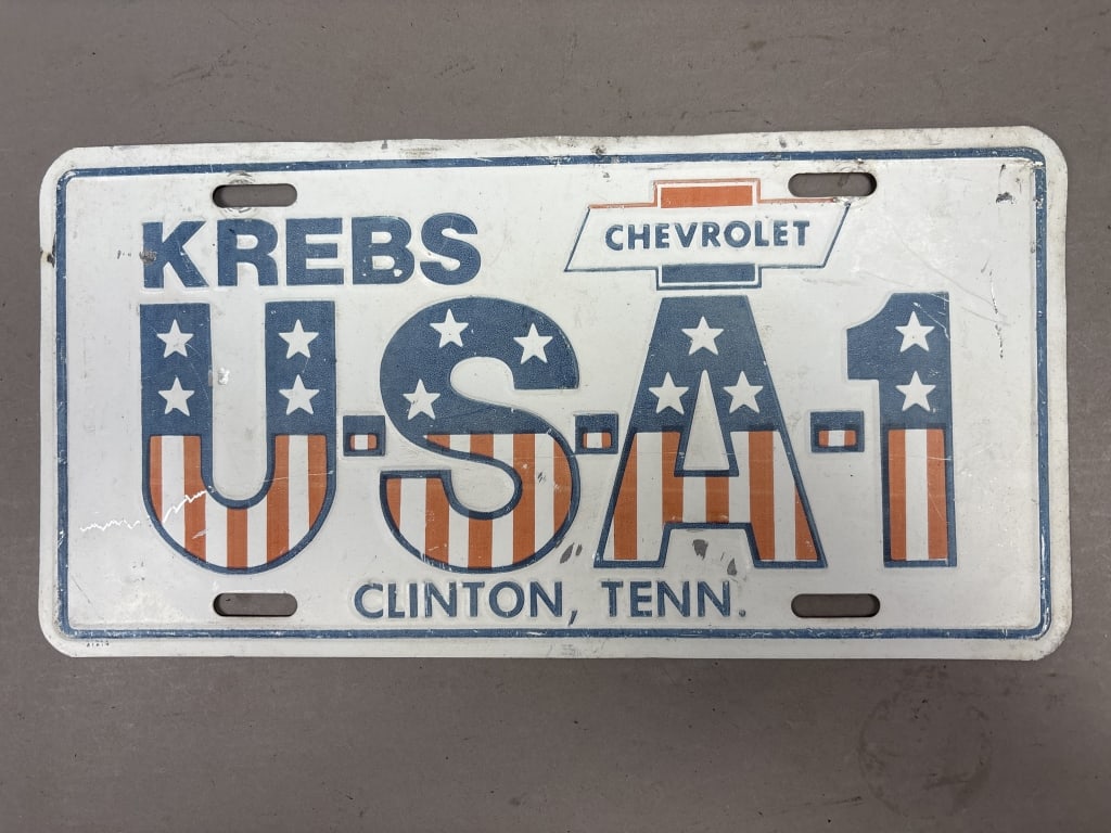 Krebs Chevrolet Clinton Tennessee USA1 Plate: See all photos as a better idea of condition.