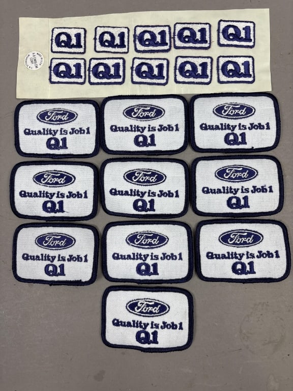 Lot 20 Ford Motor Co Quality Job Clothing Patches: See all photos as a better idea of condition.