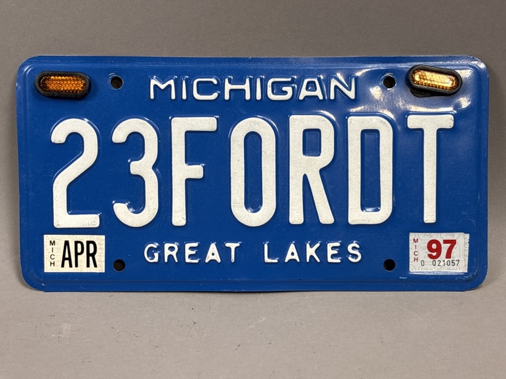 1997 Michigan 23FordT Personalized License Plate: See all photos as a better idea of condition.