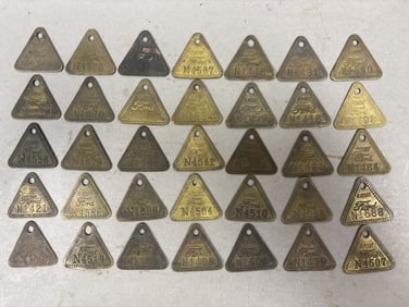 Lot of 35 Ford Motor Company Rouge Plant Tags