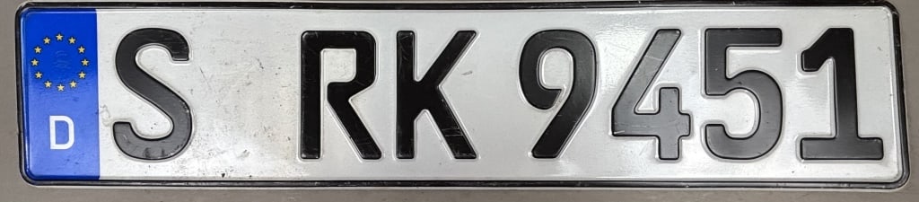 Sweden SRK9451 Swedish License Plate Tag: See all photos as a better idea of condition.