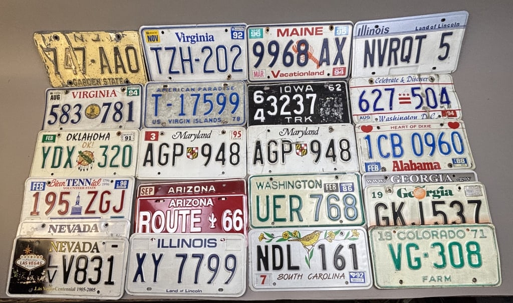 Lot of 23 Various States Years License Plates (1 of 5)