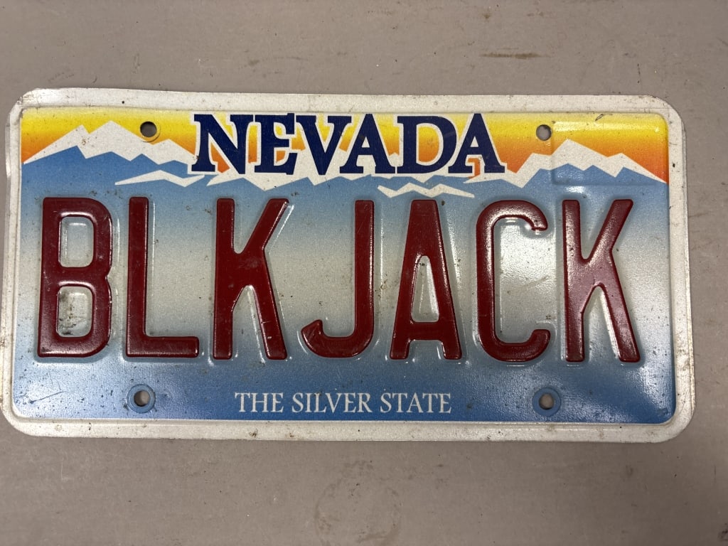 Nevada BLKJACK Personalized Casino License Plate: See all photos as a better idea of condition.